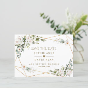 White Imperial Lilies Rose Save The Date
