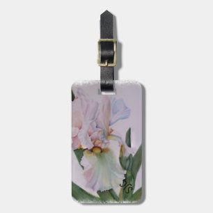 WHITE IRIS PERSONALISIERT LUGGAGE TAG GEPÄCKANHÄNGER