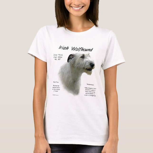 White Irish Wolfhound History T-Shirt (Vorderseite)
