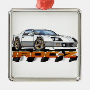 White IROC Z Ornament Aus Metall