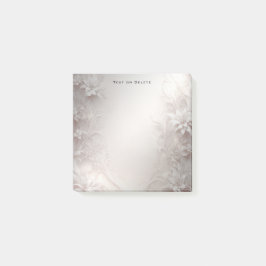 White Ivory Floral Post It Notes Post-it Klebezettel