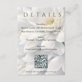 White Ivory Quiet Luxury Romantic Elegant Wedding Begleitkarte