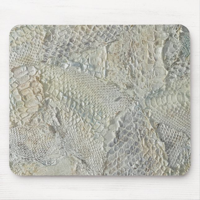 White Ivory Snakeskin Mousepad (Vorne)