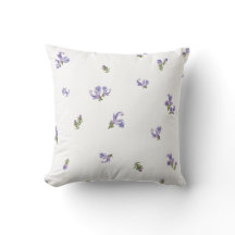 White Japanese Rosemary Floral Pattern
