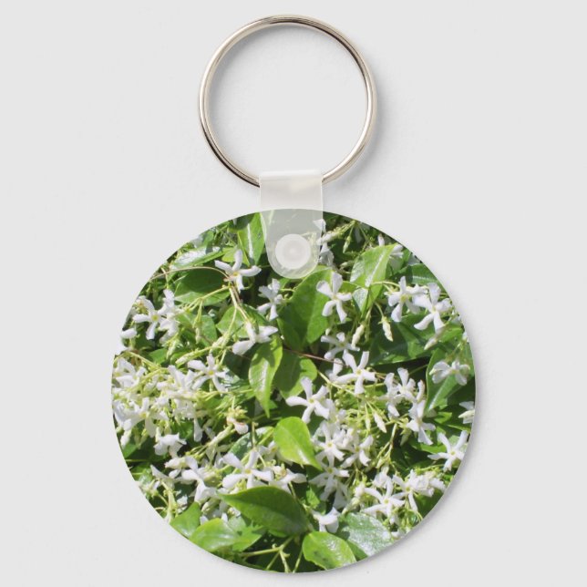 White Jasmine-Blume Schlüsselanhänger (Vorderseite)