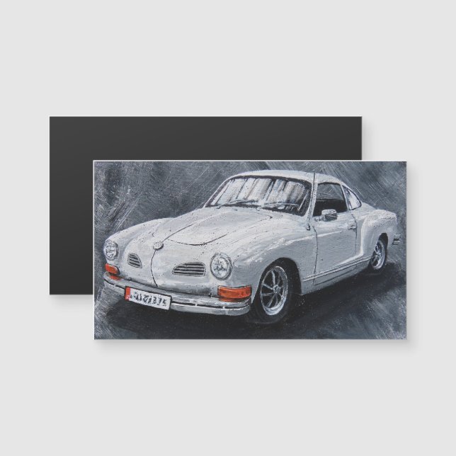 White Karmann Ghia Magnet (Vorne/Hinten)