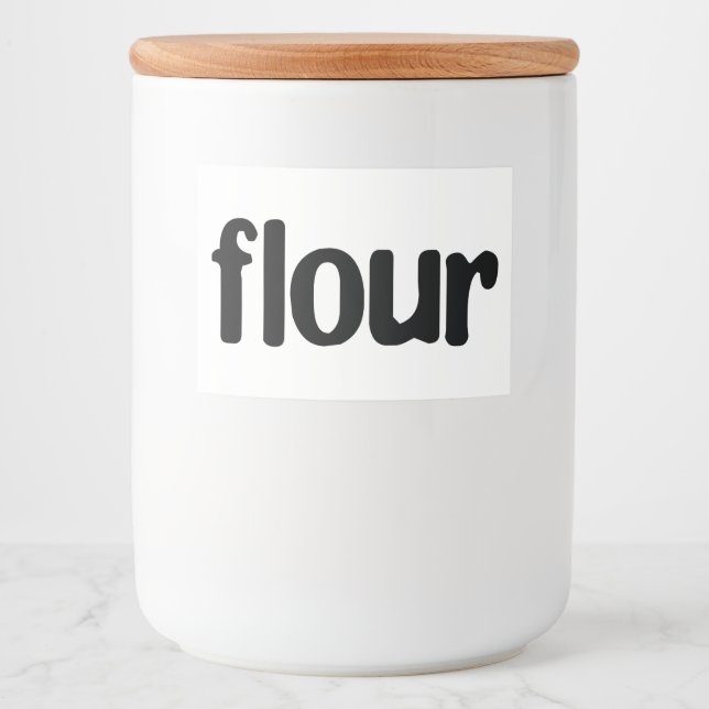 White Keramik Kitchen Canisters Zuhause Food Stora Lebensmitteletikett (Vorderseite)