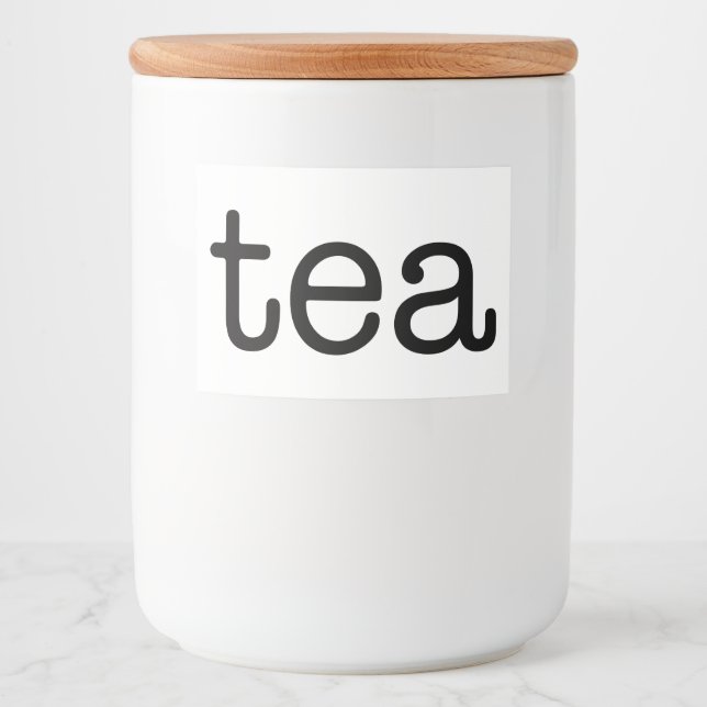 White Keramik Kitchen Canisters Zuhause Food Stora Lebensmitteletikett (Vorderseite)