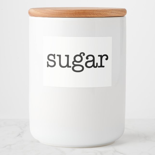 White Keramik Kitchen Canisters Zuhause Food Stora Lebensmitteletikett (Vorderseite)