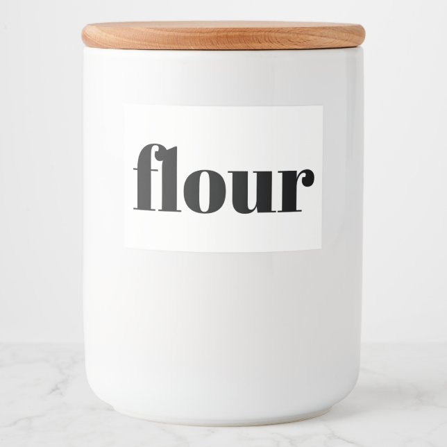 White Keramik Kitchen Canisters Zuhause Food Stora Lebensmitteletikett (Vorderseite)