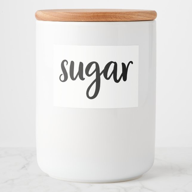 White Keramik Kitchen Canisters Zuhause Food Stora Lebensmitteletikett (Vorderseite)