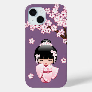 White Kimono Kokeshi Doll - Niedlich Geisha Girl Case-Mate iPhone Hülle