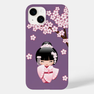 White Kimono Kokeshi Doll - Niedlich Geisha Girl Case-Mate iPhone 14 Hülle