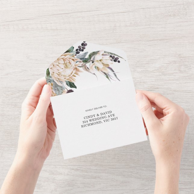 White King Protea Einladung für Hochzeiten (Eröffnung)