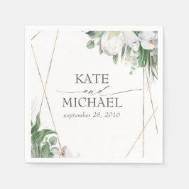 White King Protea Orchids Tropical Wedding Serviette