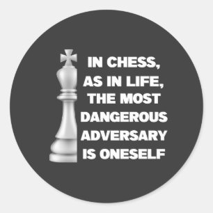 White King Schach Piece Wisdom Power Strategie Runder Aufkleber