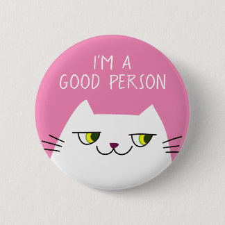 White Kitchen Pink Funny Zitat Button