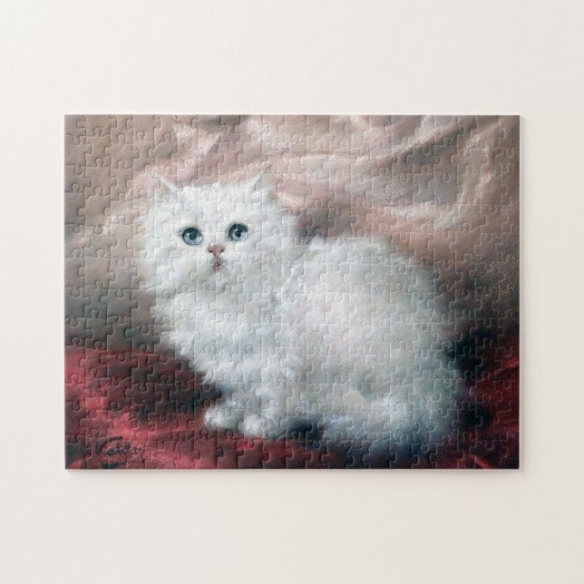 White Kitten, Carl Kahler Puzzle (Horizontal)
