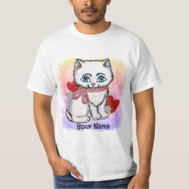 White Kitten Cat T-Shirt