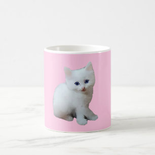 White Kitten Kaffeetasse