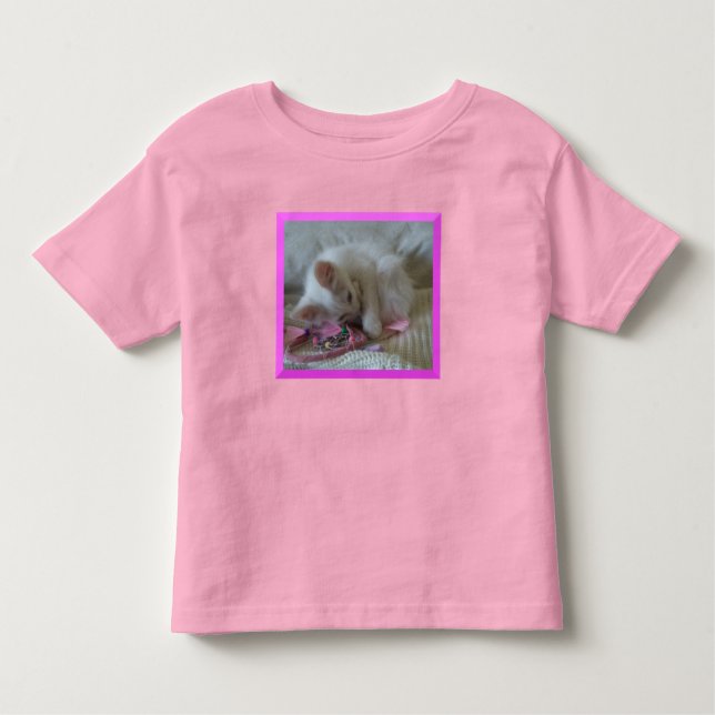 White Kitten Kleinkind T - Shirt (Vorderseite)
