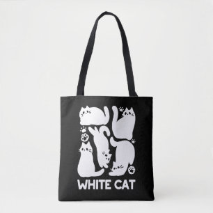 White Kitten Silhouetten - Niedliches Feline Desig