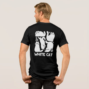 White Kitten Silhouetten - Niedliches Feline Desig Tri-Blend Shirt