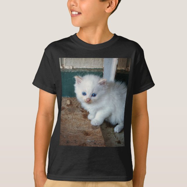 White Kitten T-Shirt (Vorderseite)