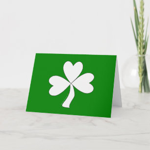 White Kleeblatt St. Patrick's Day Irish Viel Glück Karte