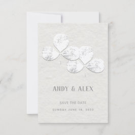 White Kleeblatt Wedding Save the Date Card