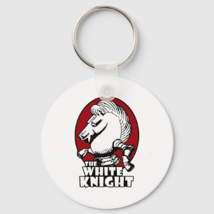 White Knight Logo Rot Schlüsselanhänger