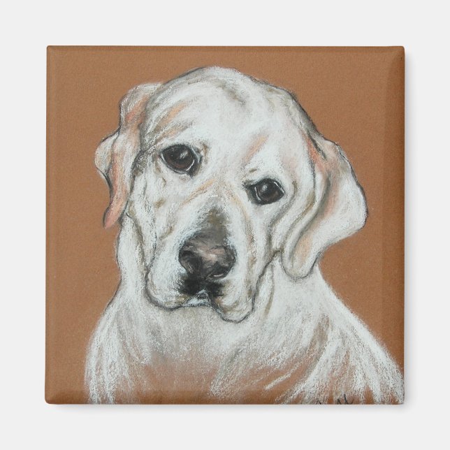 White Labrador Magnet (Vorne)