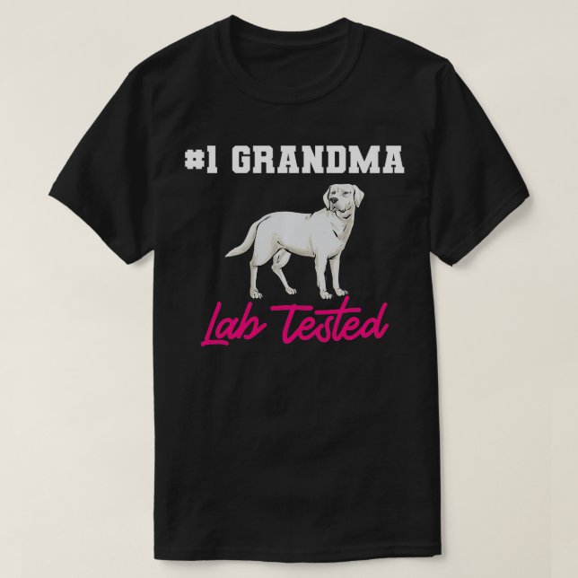 White Labrador Oma Labrador Tested White Labrador  T-Shirt (Design vorne)