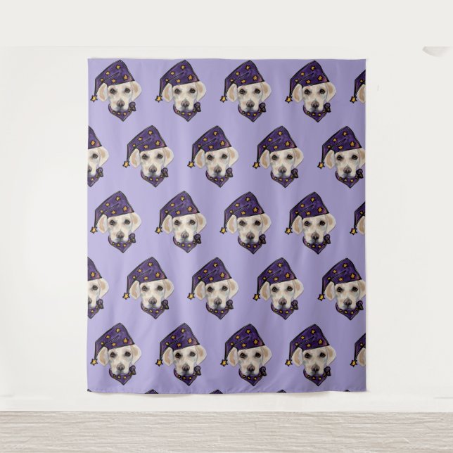 White Labrador Retriever Wandteppich (Vorderseite)