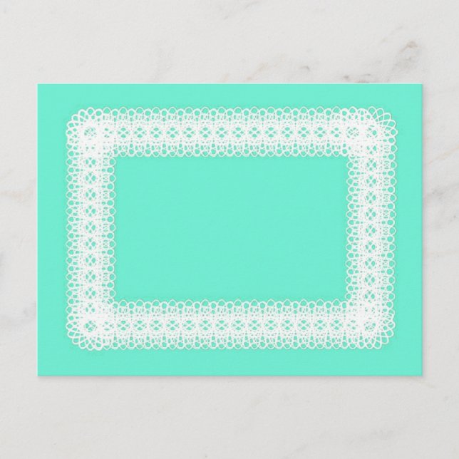 White Lace auf Lime Green - DIY Postkarte (Vorderseite)