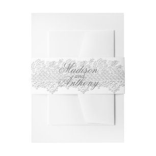 White Lace & Babies Atem Hochzeit Einladungsbanderole