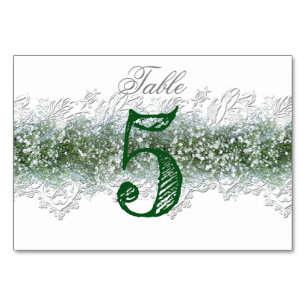 White Lace & Babies Atem Hochzeit Tischnummer