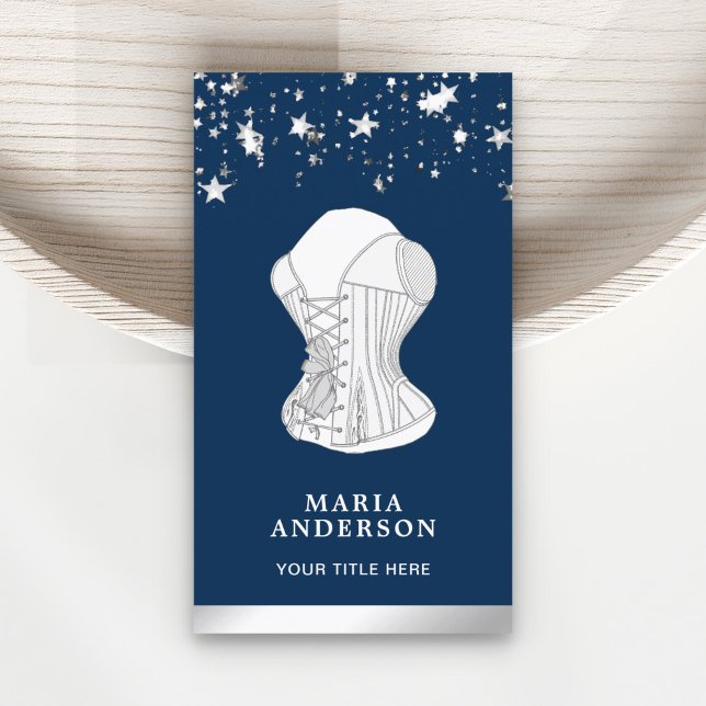 White Lace Bridal Corset Lingerie Boutique Visitenkarte (Von Creator hochgeladen)