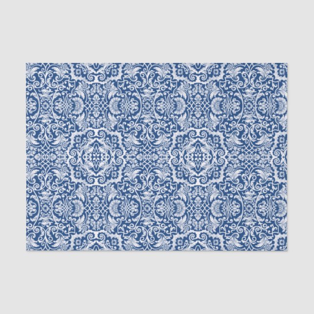 White Lace Damask Brocade Geschenk oder Decoupage Seidenpapier (Vorderseite)