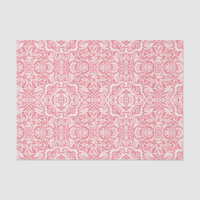 White Lace Damask Brocade Geschenk oder Decoupage Seidenpapier (Vorderseite)