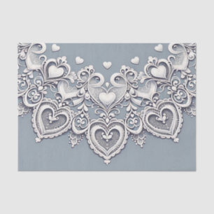 White Lace Hört Romantisches Charm Brautparty Seidenpapier