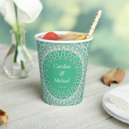 White Lace Paper Cup Pappbecher