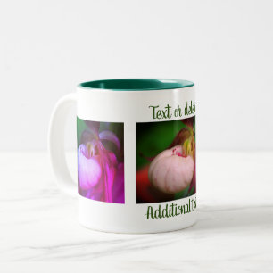White Lady Slipper Blume Personalisiert Zweifarbige Tasse