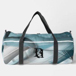 White Large Gym Bag Trend Abstrakt Blue Ocean Duffle Bag