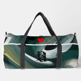 White Large Gym Duffel Bag Trend Abstrakt Green Duffle Bag