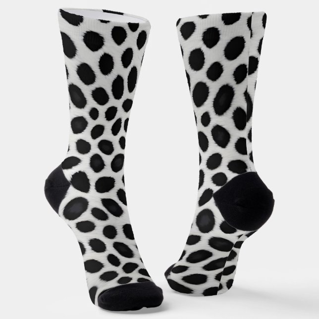 White Leopard Elegante Moderne Luxuskollektion Socken (Gewinkelt)