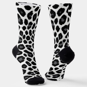 White Leopard Elegante Popular Luxury Collection Socken