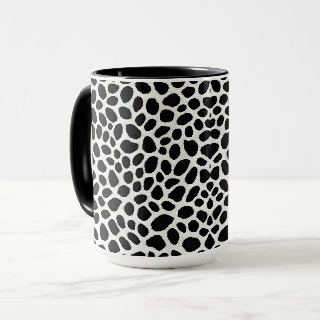 White Leopard Elegante Trendy Luxury Collection Tasse (Vorderseite Links)