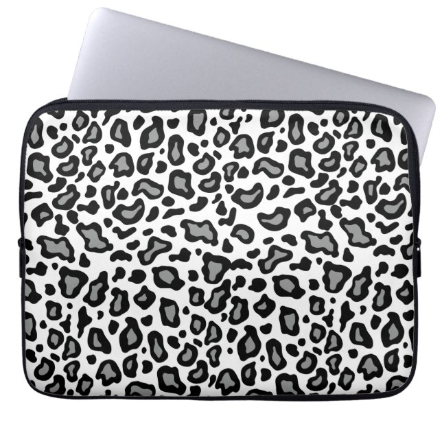 White Leopard Laptop Sleeve (Vorderseite)
