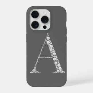 White Letter A – Minimal Monogram Phone Case Desig iPhone 15 Pro Hülle